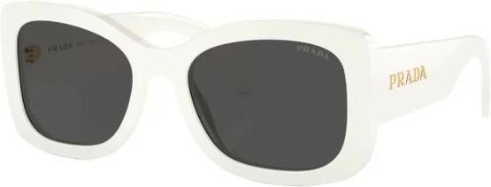Prada Eyewear Zonnebril met vierkant montuur Wit