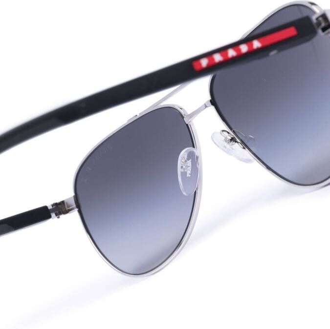 Prada Eyewear Zonnebril met getinte glazen Zilver