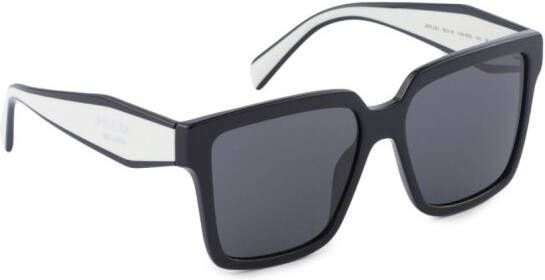 Prada Eyewear Zonnebril met rechthoekig montuur Zwart