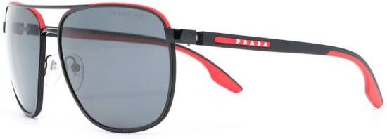 Prada Eyewear Zonnebril met piloten montuur Zwart
