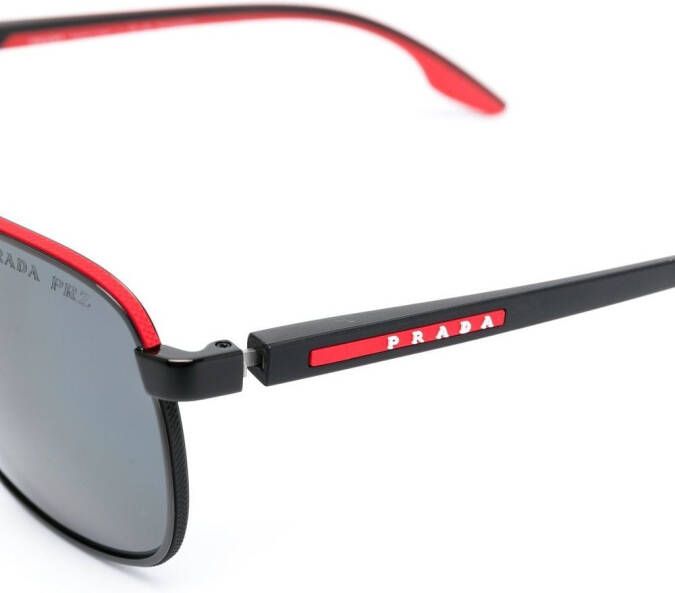 Prada Eyewear Zonnebril met piloten montuur Zwart