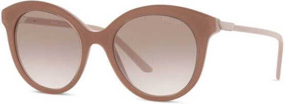 Prada Eyewear PR 02YS zonnebril met rond montuur Bruin