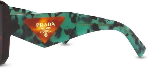 Prada Eyewear PR 23YSF zonnebril met vierkant montuur Groen