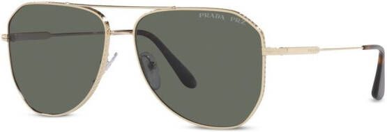 Prada Eyewear PR 63XS zonnebril met piloten montuur Goud
