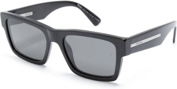 Prada Eyewear Zonnebril met rechthoekig montuur Zwart