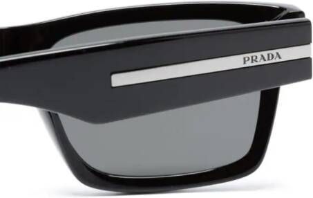 Prada Eyewear Zonnebril met rechthoekig montuur Zwart