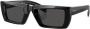 Prada Eyewear Runway zonnebril met rechthoekig montuur Zwart - Thumbnail 2
