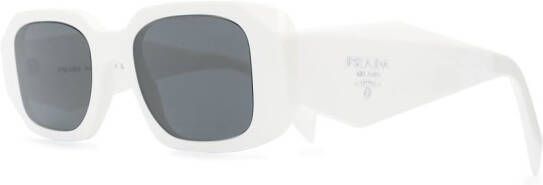 Prada Eyewear Zonnebril met vierkant montuur Wit