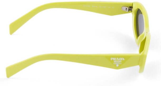 Prada Eyewear Symbole zonnebril met ovaal montuur Geel