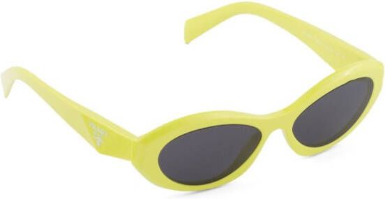 Prada Eyewear Symbole zonnebril met ovaal montuur Geel