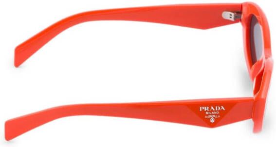 Prada Eyewear Symbole zonnebril met ovaal montuur Oranje