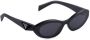 Prada Eyewear Zonnebril met ovaal montuur Zwart - Thumbnail 2