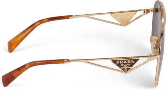 Prada Eyewear Symbole zonnebril met piloten montuur Goud