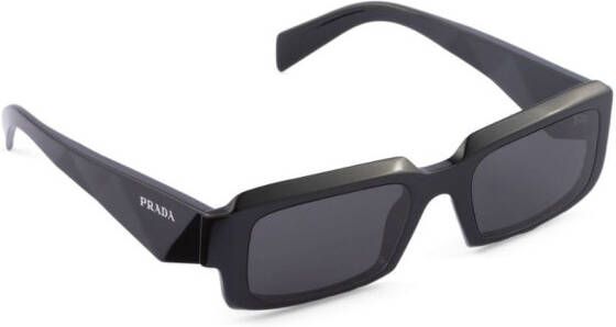 Prada Eyewear Symbole zonnebril met rechthoekig montuur Zwart