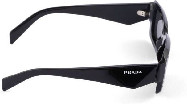 Prada Eyewear Symbole zonnebril met rechthoekig montuur Zwart
