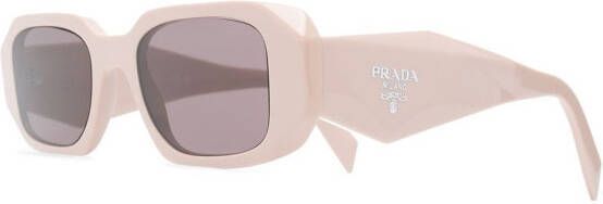 Prada Eyewear Symbole zonnebril met vierkant montuur Beige
