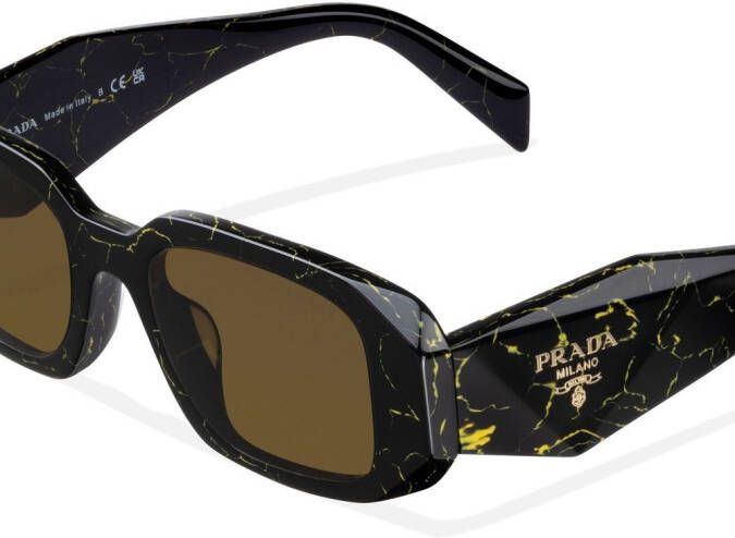 Prada Eyewear Symbole zonnebril met vierkant montuur Zwart