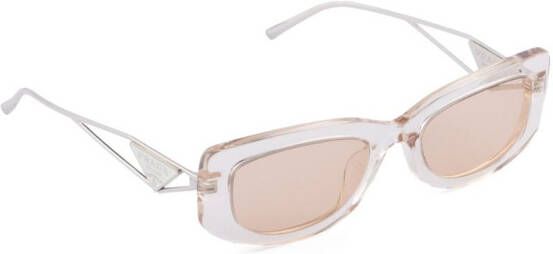 Prada Eyewear Symbole zonnebril met doorzichtig montuur Beige