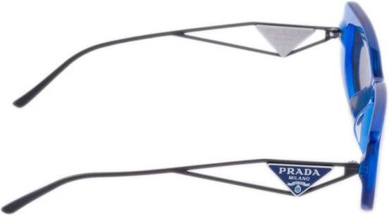 Prada Eyewear Symbole zonnebril met rechthoekig montuur Blauw
