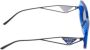 Prada Eyewear Symbole zonnebril met rechthoekig montuur Blauw - Thumbnail 3