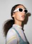 Prada Eyewear Symbole zonnebril met geometrisch montuur Wit - Thumbnail 2