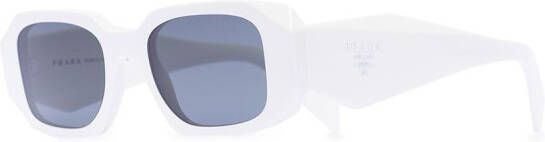 Prada Eyewear Symbole zonnebril met geometrisch montuur Wit