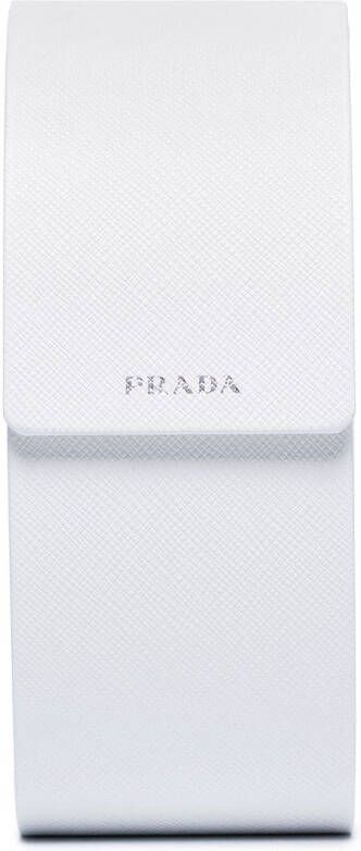 Prada Eyewear Symbole zonnebril met geometrisch montuur Wit