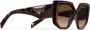 Prada Eyewear Symbole zonnebril met oversized montuur Bruin - Thumbnail 2