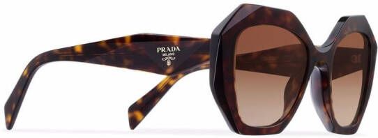 Prada Eyewear Symbole zonnebril met oversized montuur Bruin
