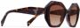 Prada Eyewear Symbole zonnebril met oversized montuur Bruin - Thumbnail 1