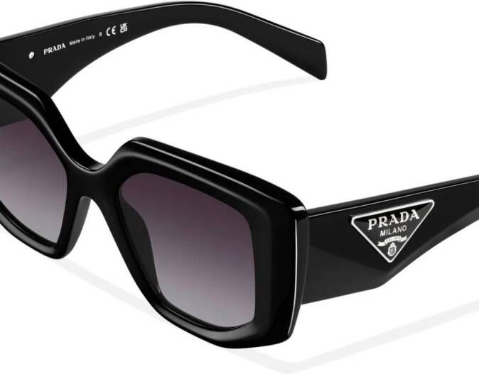 Prada Eyewear Symbole zonnebril met oversized montuur Zwart