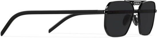 Prada Eyewear Symbole zonnebril met geometrisch montuur Zwart