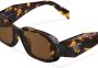 Prada Eyewear Symbole zonnebril met rechthoekig montuur Bruin - Thumbnail 3