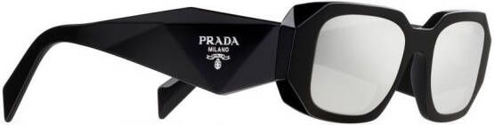 Prada Eyewear Symbole zonnebril met geometrisch montuur Zwart
