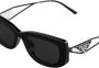 Prada Eyewear Symbole zonnebril met rechthoekig montuur Zwart - Thumbnail 3