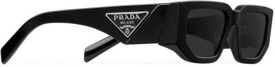 Prada Eyewear Symbole zonnebril met rechthoekig montuur Zwart