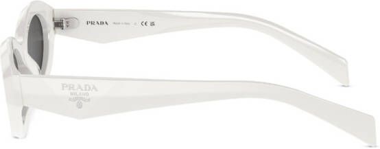 Prada Eyewear Zonnebril met cat-eye montuur Wit