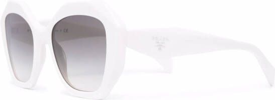 Prada Eyewear Zonnebril met geometrisch montuur Wit