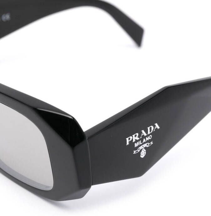 Prada Eyewear Zonnebril met logodetail Zwart