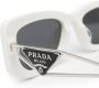 Prada Eyewear Zonnebril met logoplakkaat Wit - Thumbnail 3