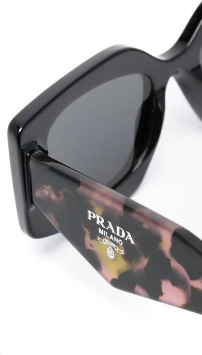 Prada Eyewear Zonnebril met luipaardprint Zwart