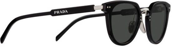 Prada Eyewear Zonnebril met rond montuur Zwart