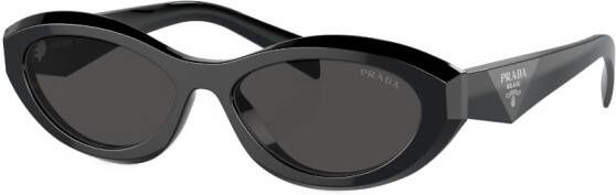 Prada Eyewear Zonnebril met ovalen montuur Zwart