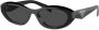 Prada Eyewear Zonnebril met ovalen montuur Zwart - Thumbnail 2