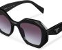 Prada Eyewear Zonnebril met oversized montuur Zwart - Thumbnail 3
