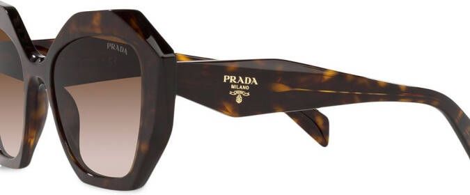 Prada Eyewear Zonnebril met oversized montuur Groen