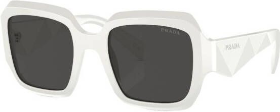 Prada Eyewear Zonnebril met oversized montuur Wit