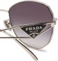 Prada Eyewear Zonnebril met oversized montuur Zilver - Thumbnail 3