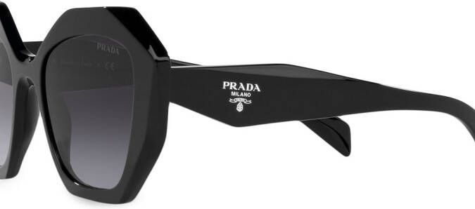 Prada Eyewear Zonnebril met oversized montuur Zwart