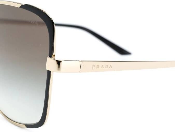 Prada Eyewear Zonnebril met oversized montuur Zwart